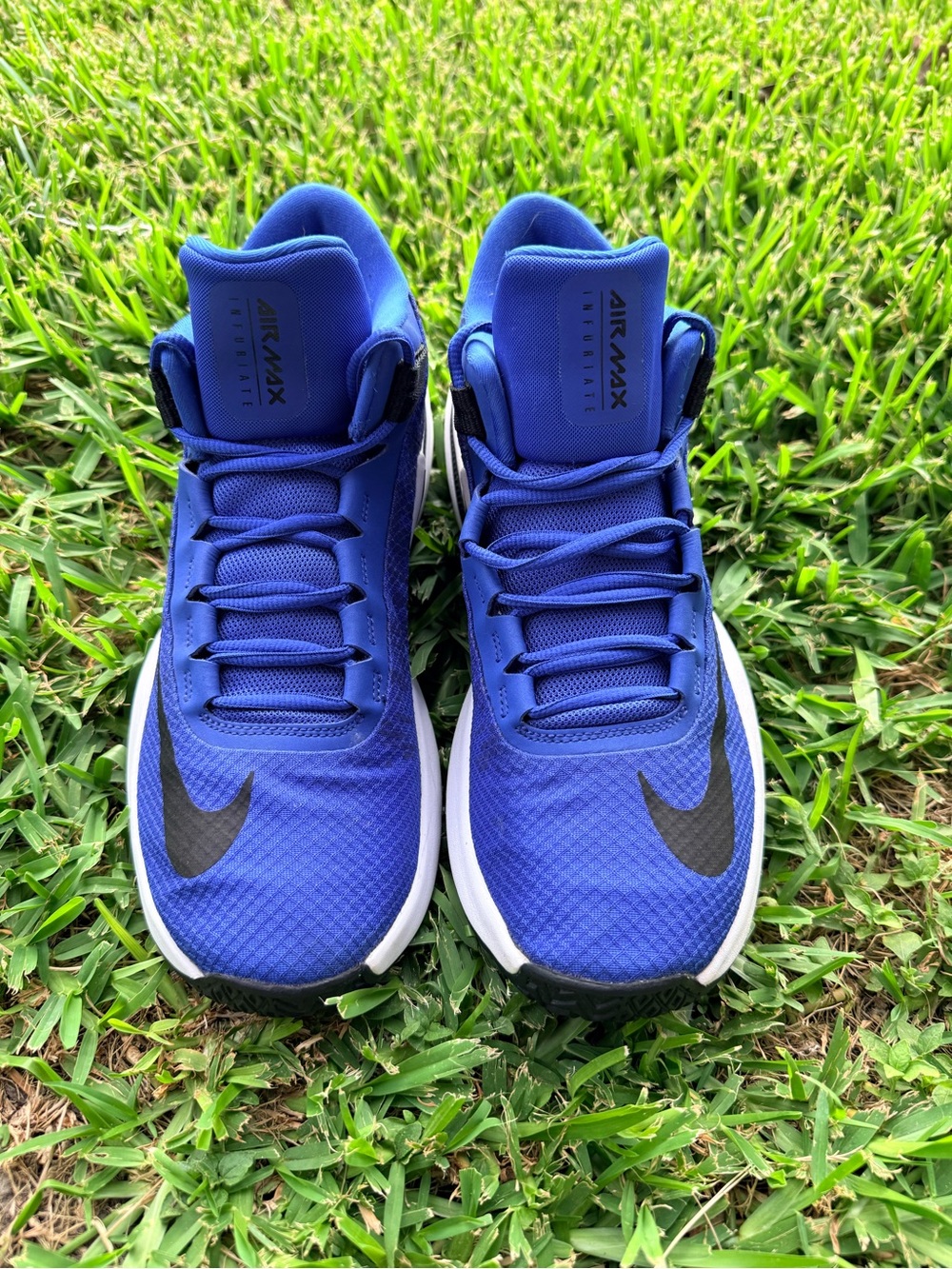 NIKE Air Max Infuriate 2 Mid Sneakers AA7066-400 Royal Blue Black Size 10 men’s - Picture 8 of 13